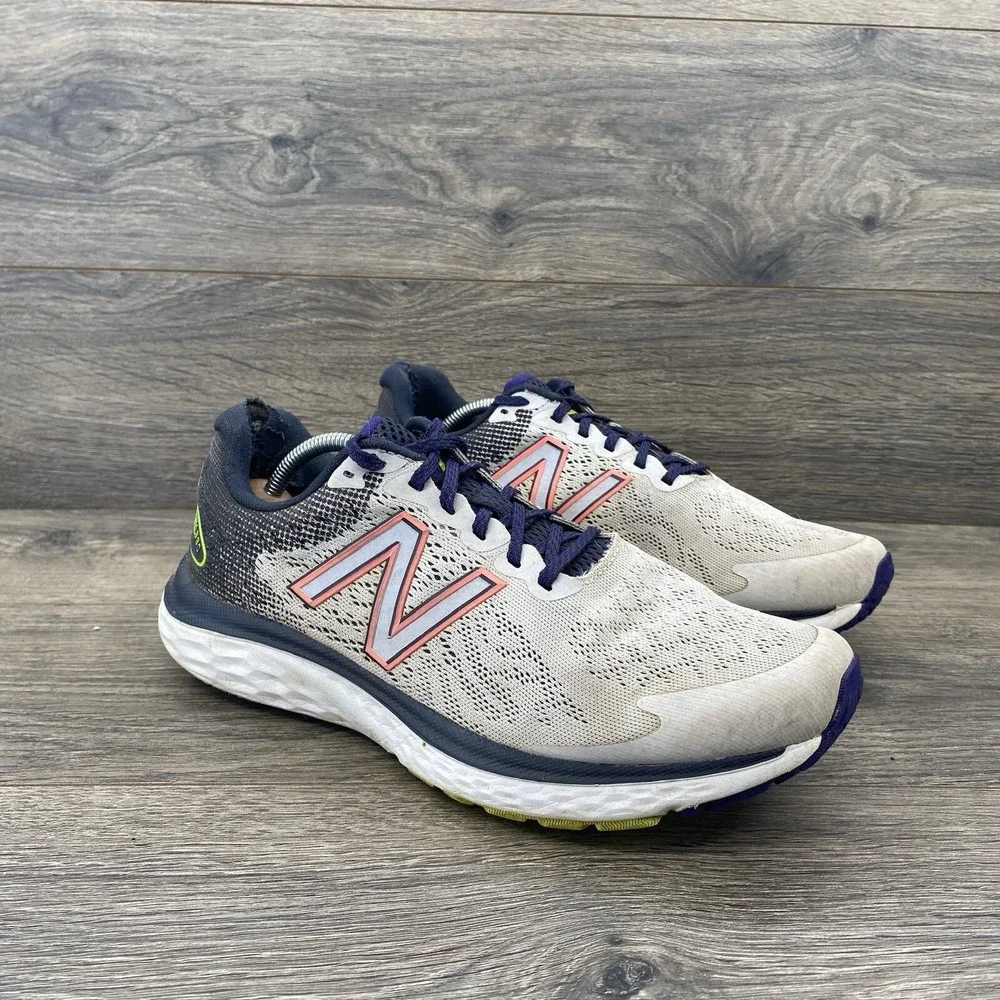 New Balance 680 Fresh Foam Women's Running Shoes Size 8 White Blue Walking - Picture 2 of 13